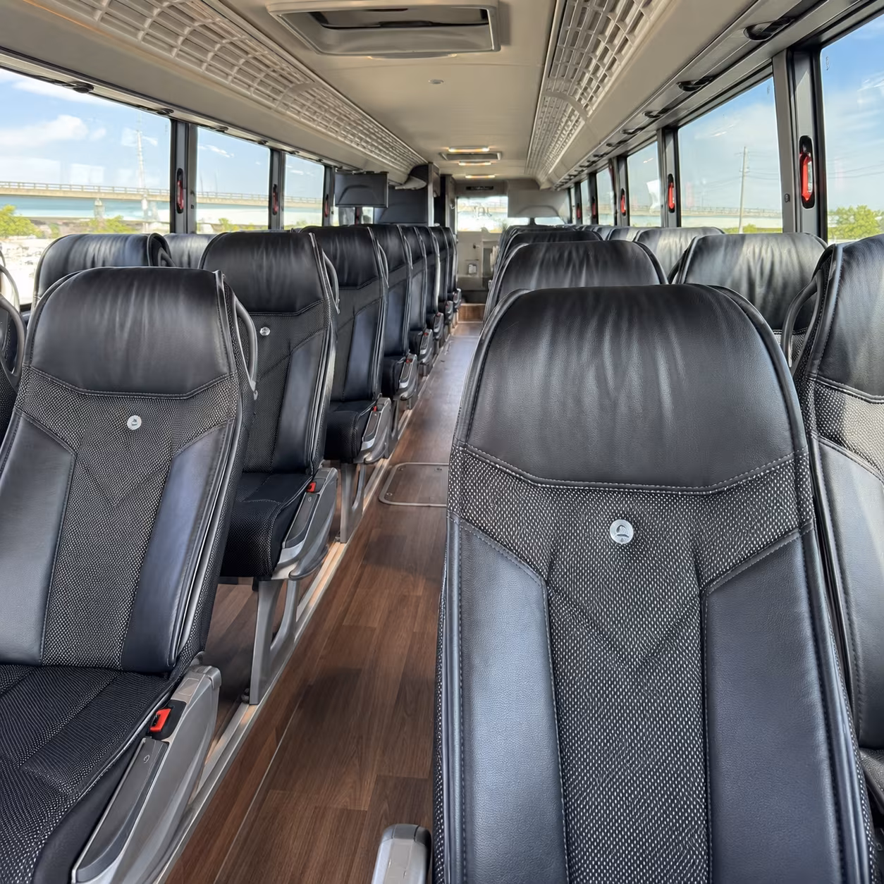houston charter bus rental inside
